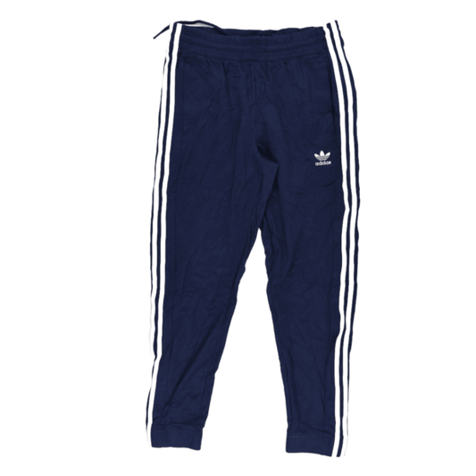 adidas Navy Blue Track Pants Large Polyester for Men 77 cm Inseam 88-94 cm Waist
