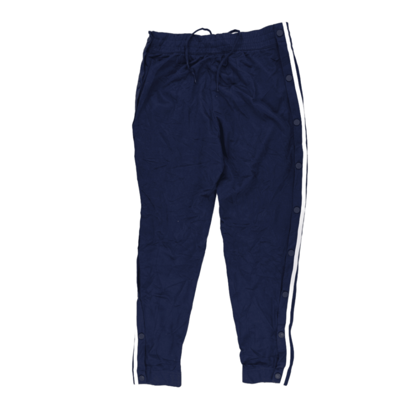 adidas Navy Blue Track Pants Large Polyester for Men 77 cm Inseam 88-94 cm Waist