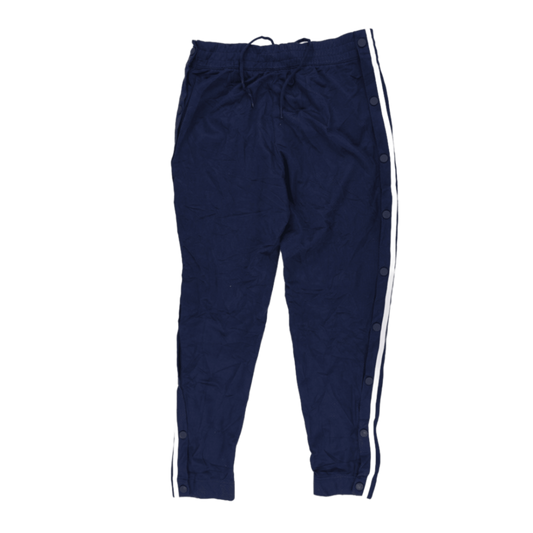 adidas Navy Blue Track Pants Large Polyester for Men 77 cm Inseam 88-94 cm Waist