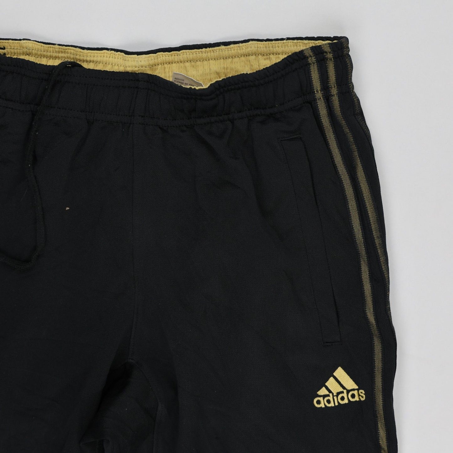 adidas Climalite Black Gold Stripe Track Pants Men Size L 78 cm Inseam 42 cm Waist Polyester