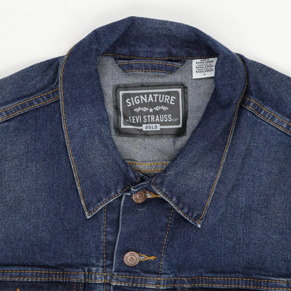 Levi Strauss Blue Denim Jacket Men's Large Cotton Vintage Collared