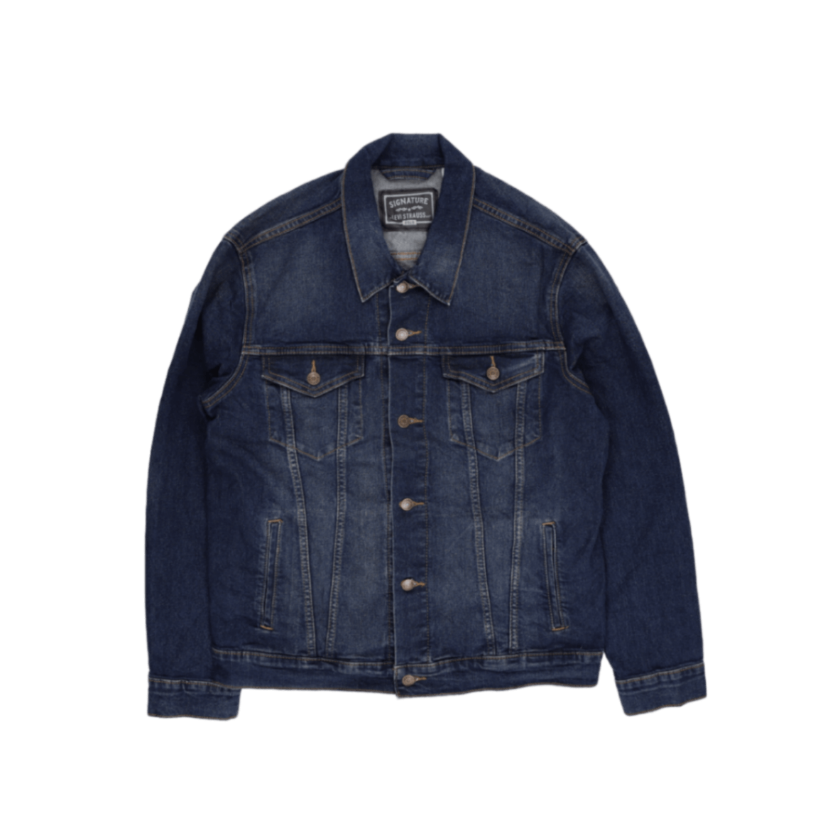 Levi Strauss Blue Denim Jacket Men's Large Cotton Vintage Collared