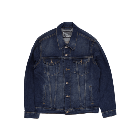 Levi Strauss Blue Denim Jacket Men's Large Cotton Vintage Collared