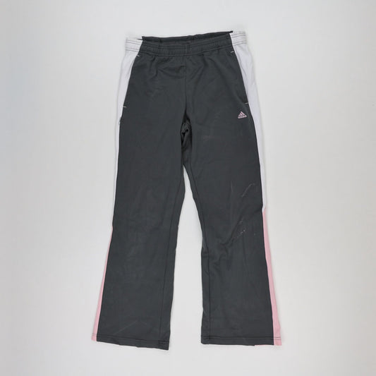 adidas Vintage Women's Track Trousers Charcoal Pink White Size Small Polyester