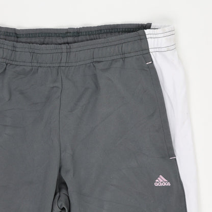 adidas Vintage Women's Track Trousers Charcoal Pink White Size Small Polyester