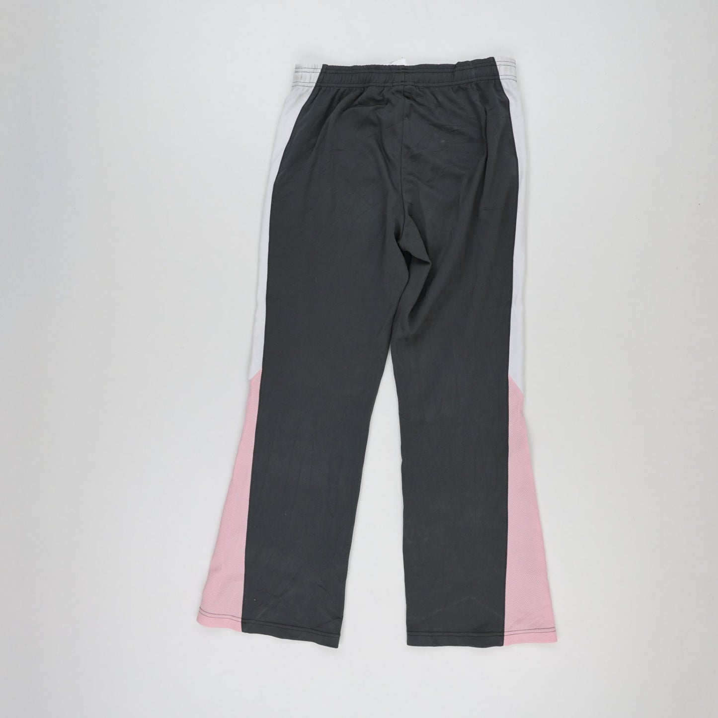 adidas Vintage Women's Track Trousers Charcoal Pink White Size Small Polyester