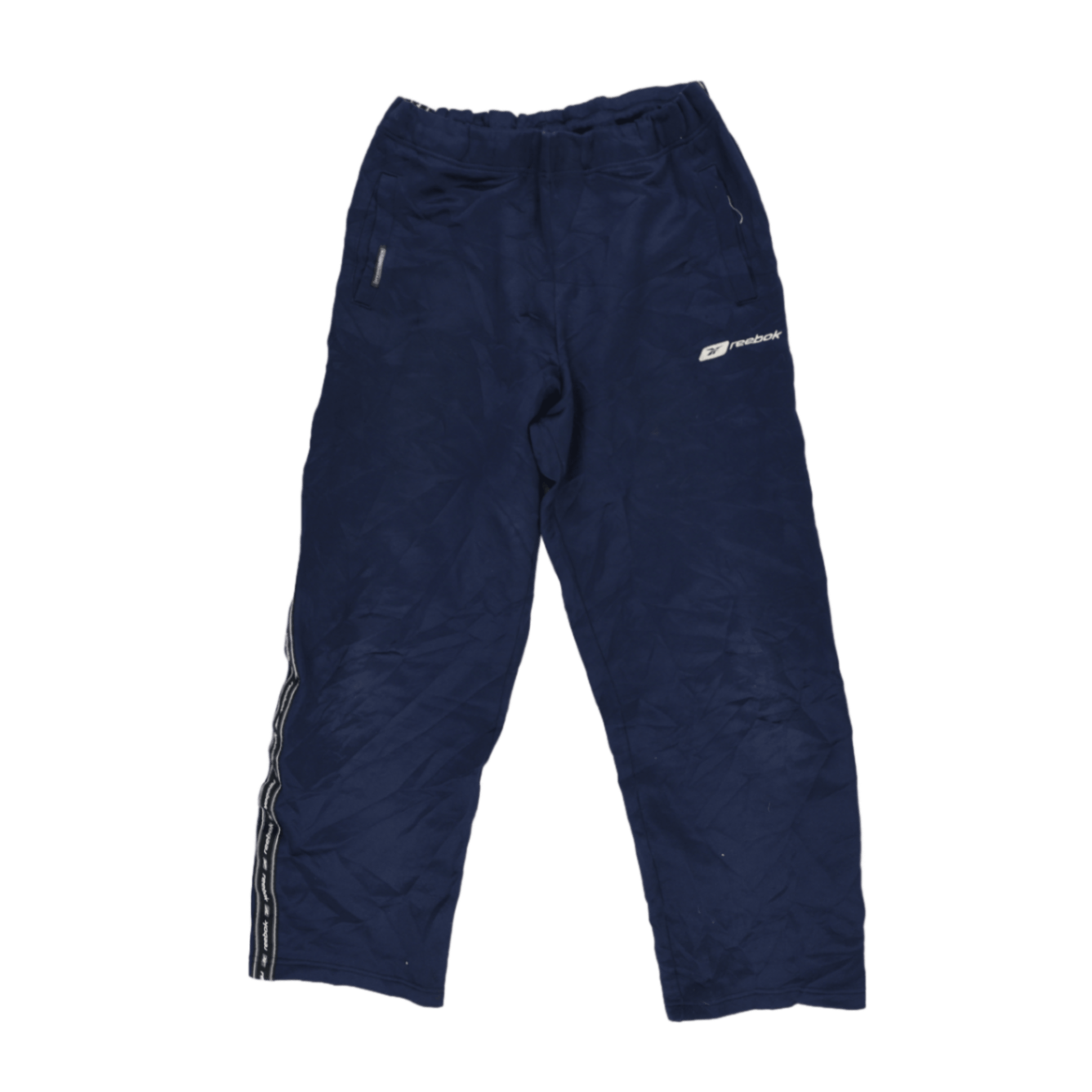 Reebok Navy Blue Vintage Track Pants Large 76cm Inseam Polyester