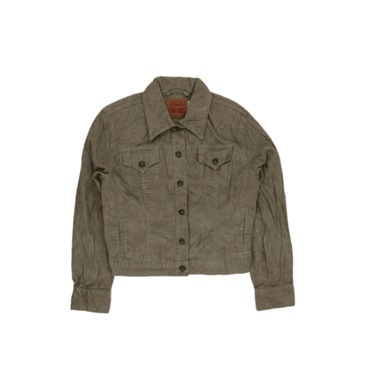 Levi's Khaki Corduroy Trucker Jacket Men's Size M Vintage