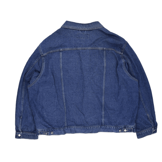 Wrangler Vintage Blue Denim Jacket 4XL Cotton Denim Collared Neckline