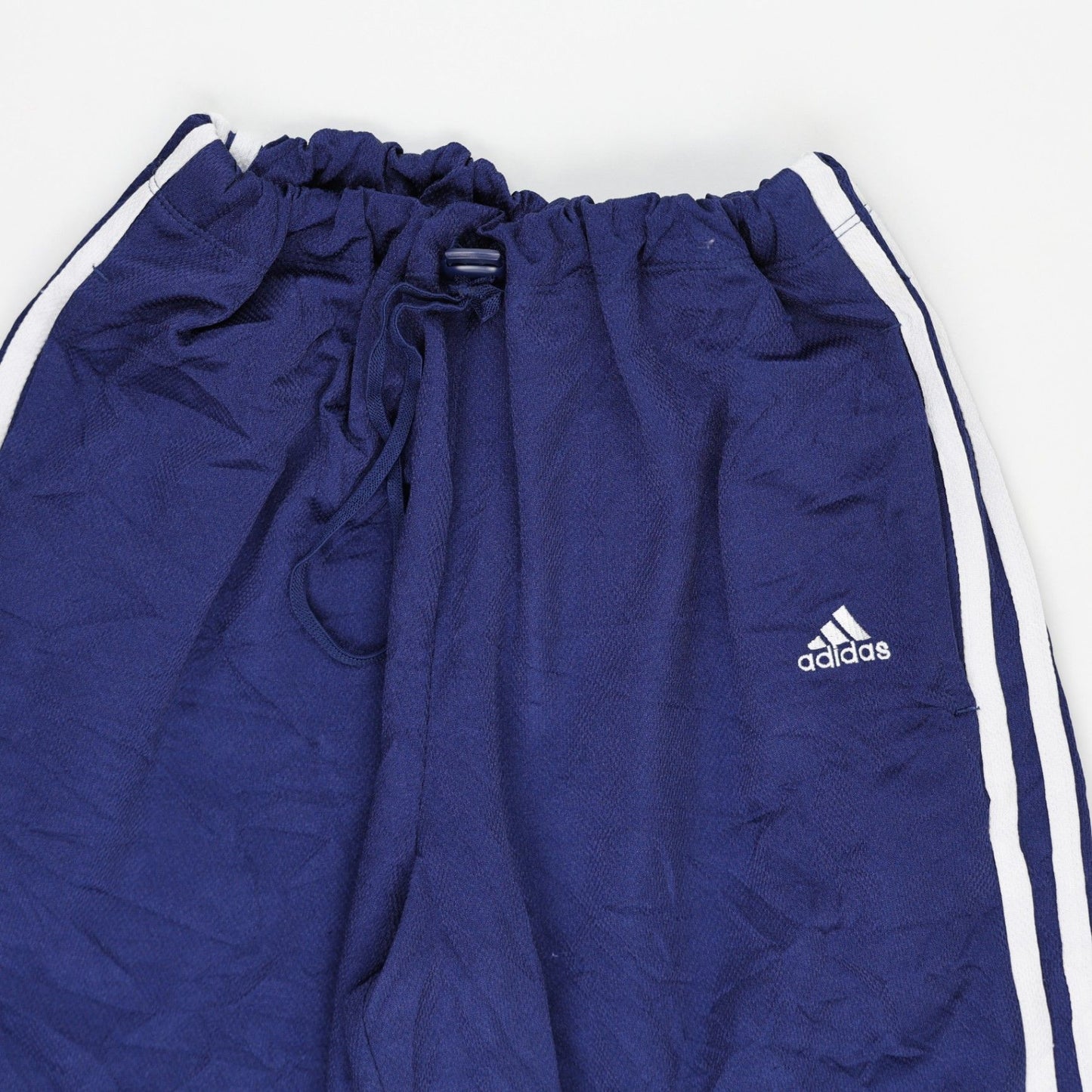 Adidas Vintage Navy Blue Track Pants Medium Polyester 77cm Inseam