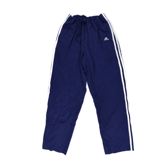 Adidas Vintage Navy Blue Track Pants Medium Polyester 77cm Inseam
