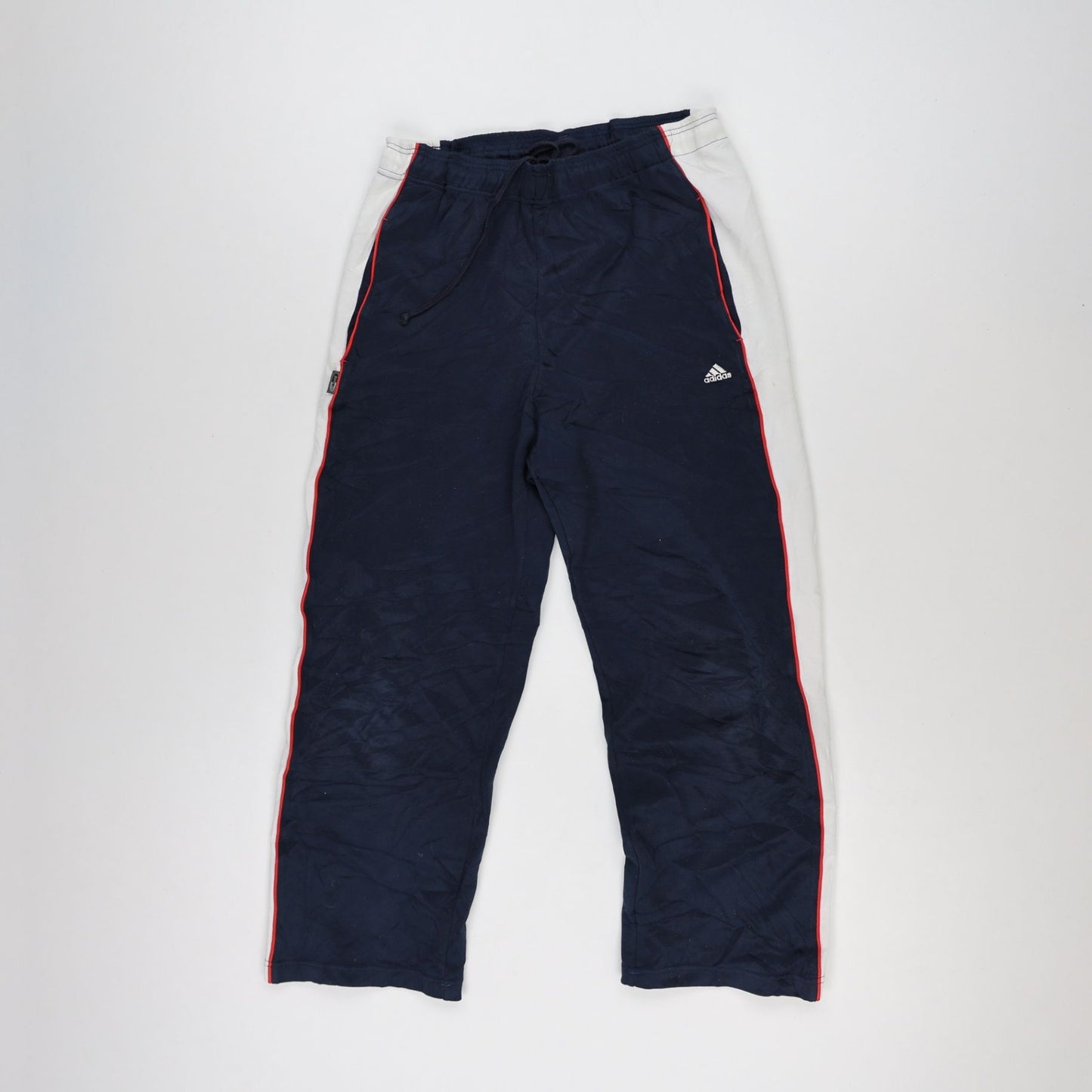 Adidas Track Pants Navy Blue Large Polyester Men's Trousers