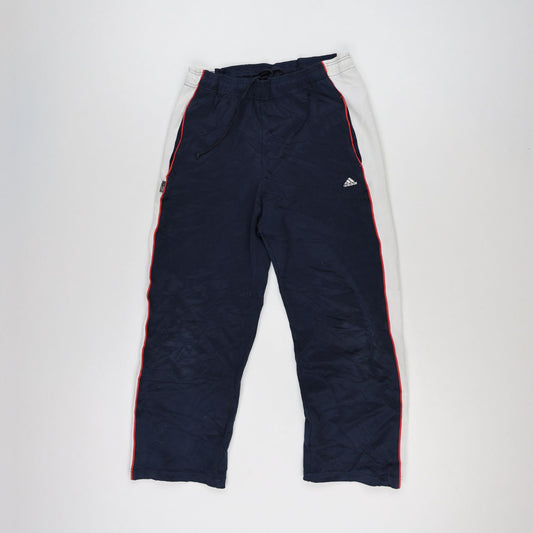 Adidas Track Pants Navy Blue Large Polyester Men's Trousers