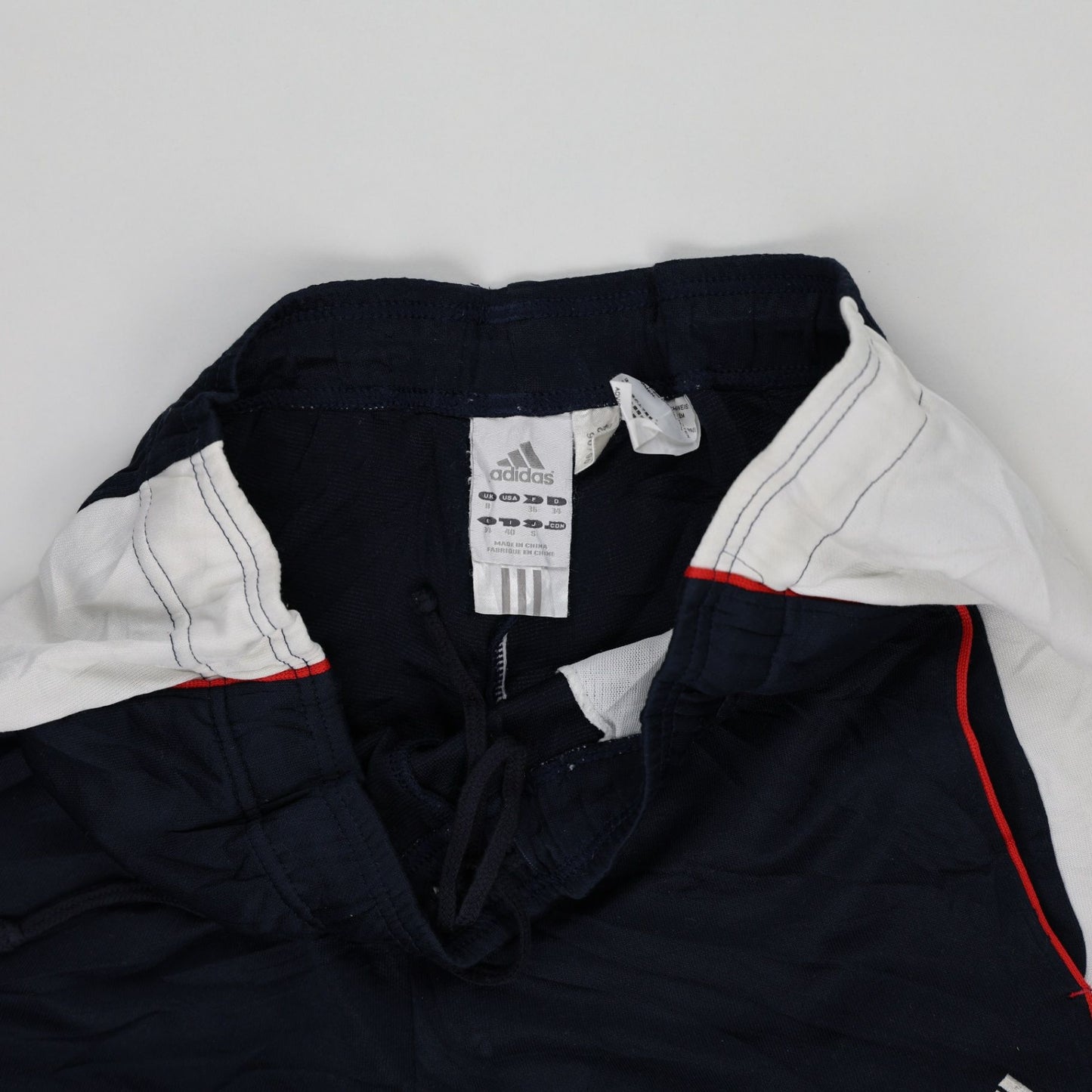 Adidas Track Pants Navy Blue Large Polyester Men's Trousers