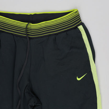 Nike Dri-FIT Women's Jogging Trousers Black Neon Green Size Medium Polyester