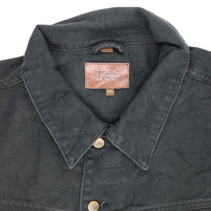 Lee Black Denim Trucker Jacket XXL Cotton Vintage Mens