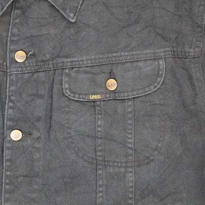 Lee Black Denim Trucker Jacket XXL Cotton Vintage Mens
