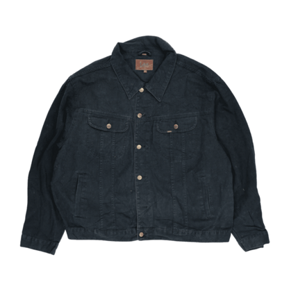 Lee Black Denim Trucker Jacket XXL Cotton Vintage Mens