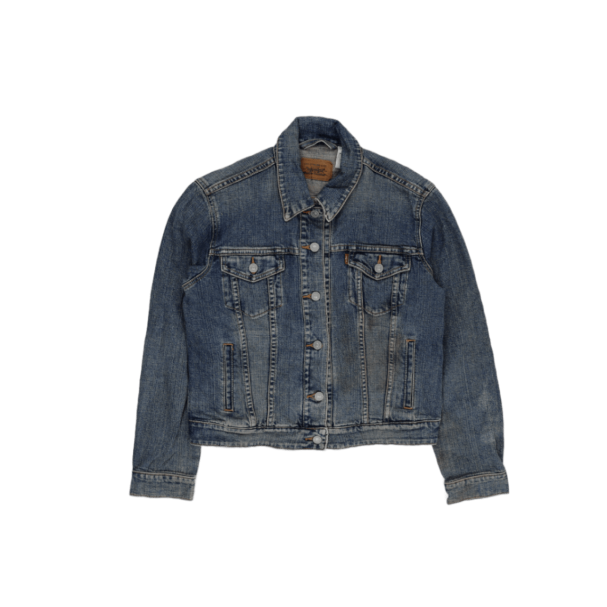 Levi's Vintage Blue Denim Trucker Jacket Size Medium 100 Percent Cotton