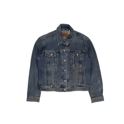 Levi's Vintage Blue Denim Trucker Jacket Size Medium 100 Percent Cotton