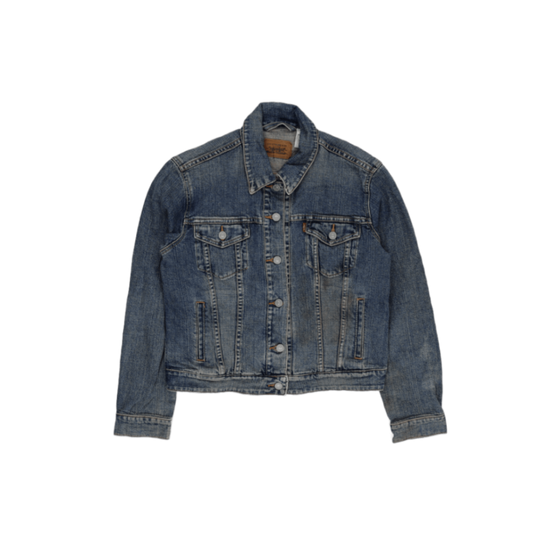 Levi's Vintage Blue Denim Trucker Jacket Size Medium 100 Percent Cotton