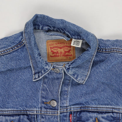 Levi's Vintage Blue Denim Trucker Jacket Size S Unisex Cotton