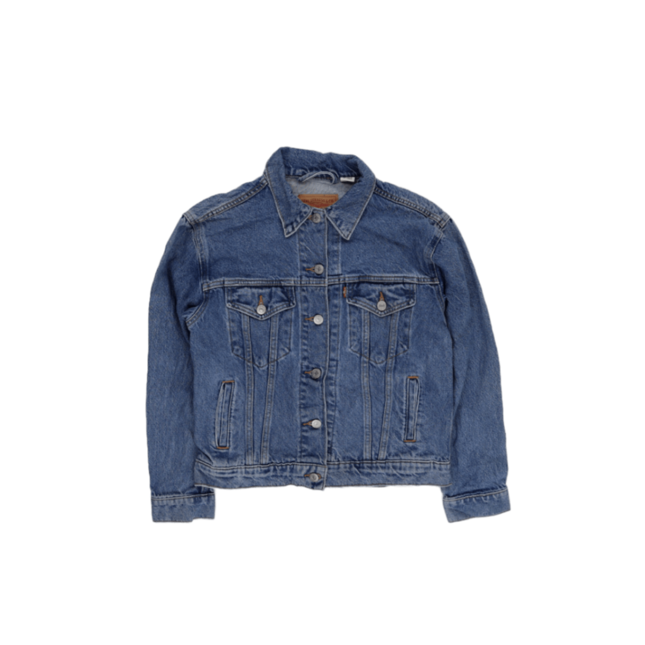 Levi's Vintage Blue Denim Trucker Jacket Size S Unisex Cotton