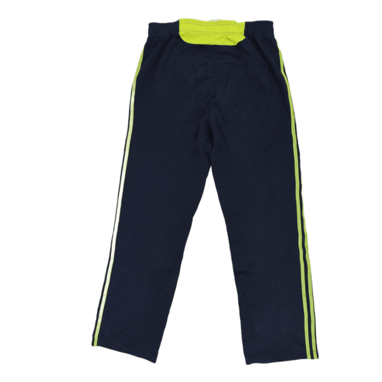 adidas Climalite Navy Neon Green Mens Track Trousers Size Medium Polyester