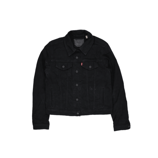 Levi's Black Denim Trucker Jacket Large Cotton Vintage