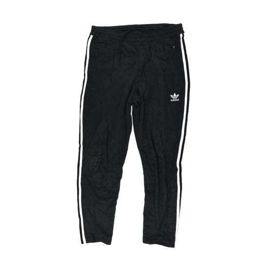 adidas Black Track Pants Medium Polyester Blend Men's 38 Inseam