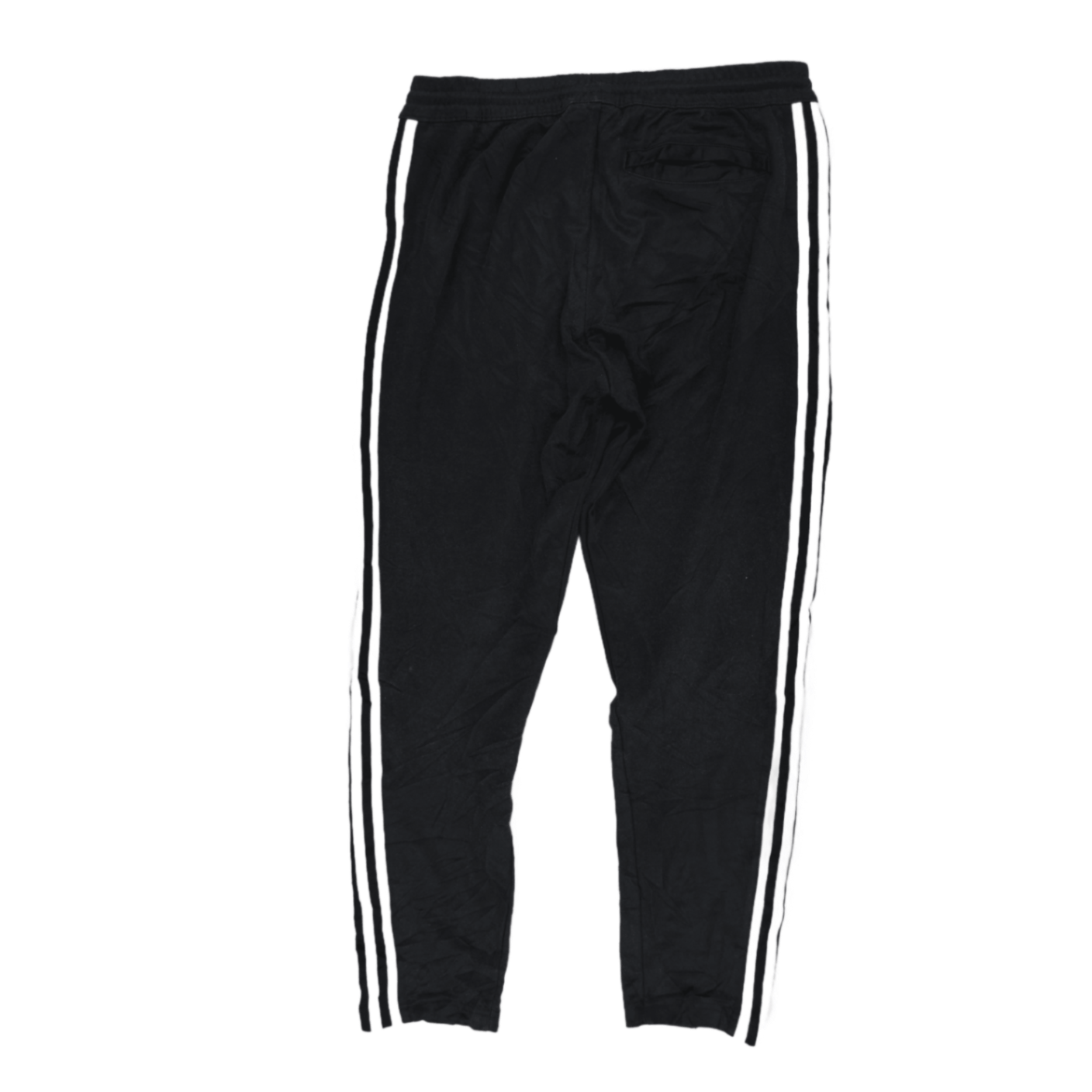 adidas Black Track Pants Medium Polyester Blend Men's 38 Inseam