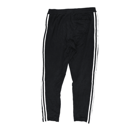 adidas Black Track Pants Medium Polyester Blend Men's 38 Inseam