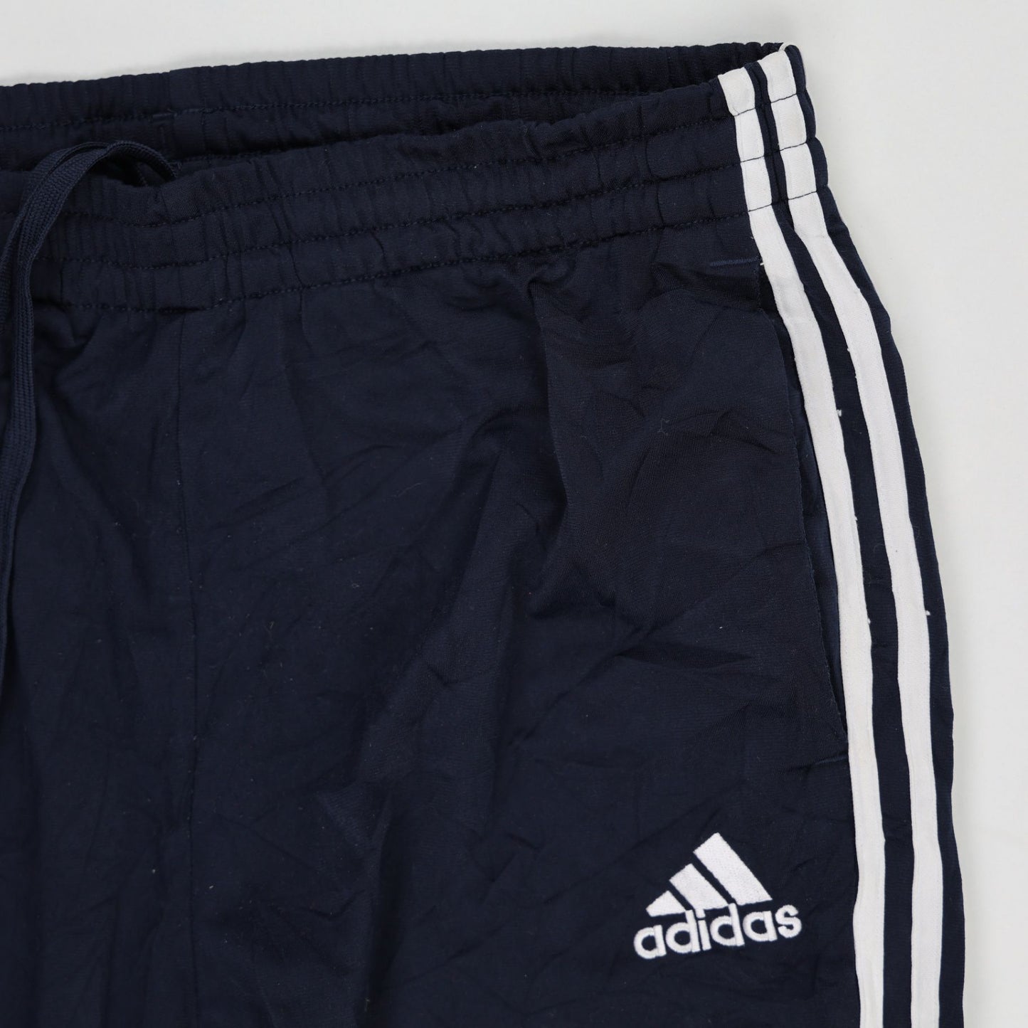 adidas Navy Blue Track Pants Medium Polyester 76cm Inseam 41cm Waist