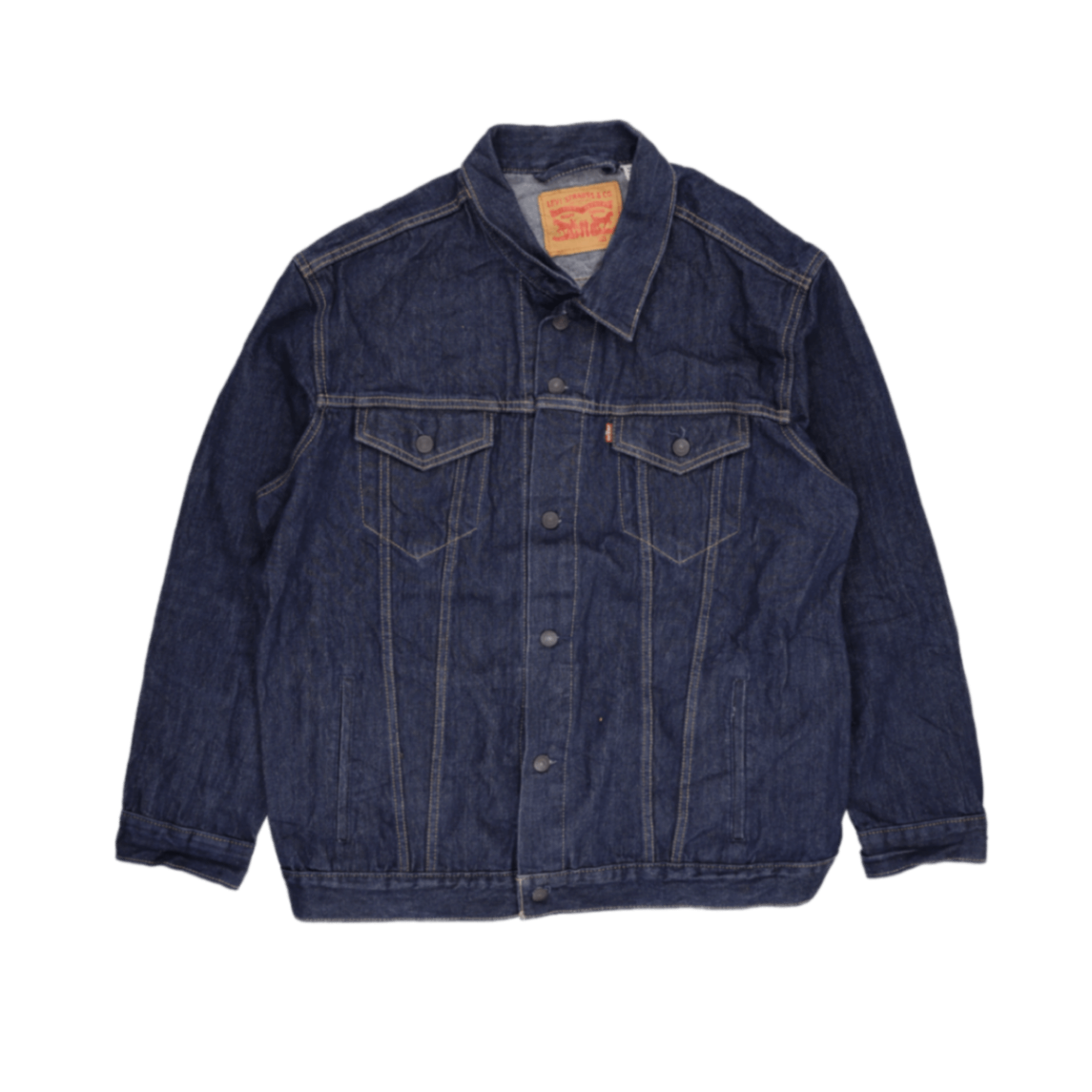 Levi's Classic Indigo Denim Jacket Unisex 3XL Cotton Vintage