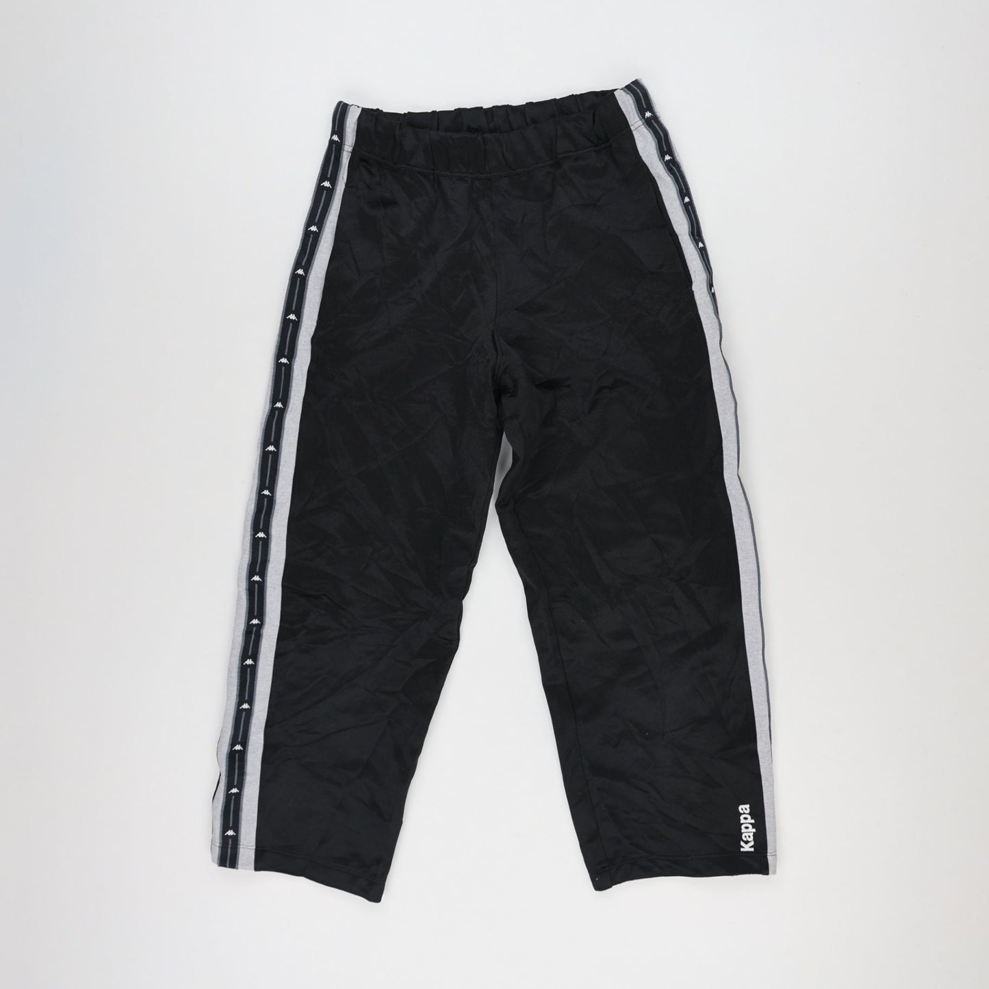 Kappa Vintage Black Track Pants Large 76cm Inseam 82cm Waist Polyester