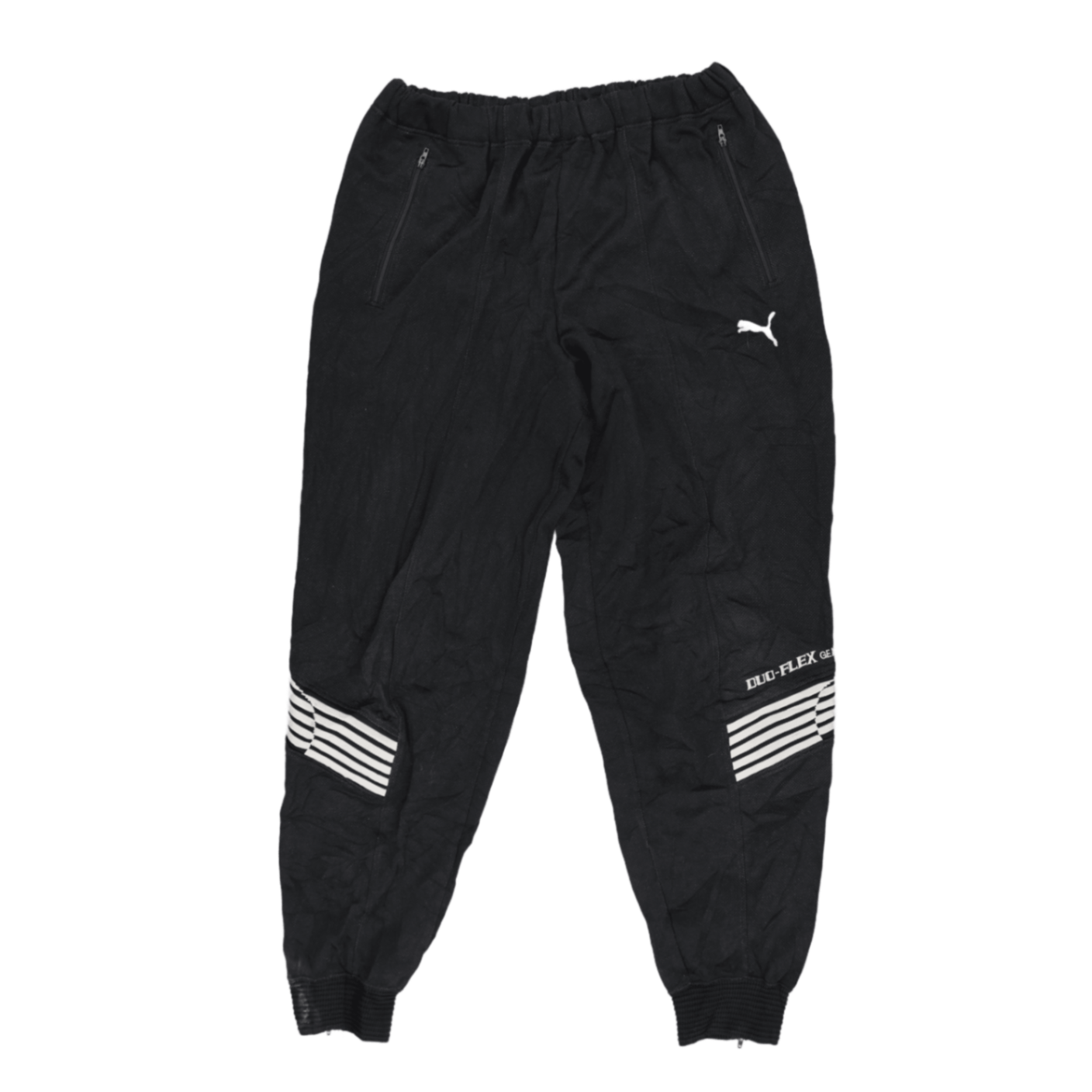 PUMA Black Track Bottoms Men's Medium Polyester Blend 36 Inch Waist 76 cm Inseam