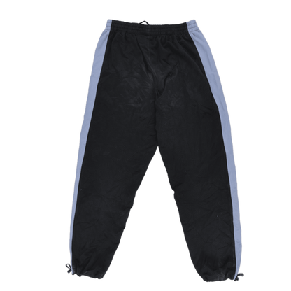 Umbro Vintage Black Track Pants with Blue Side Stripe Size L Polyester