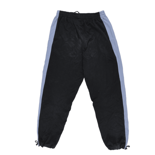 Umbro Vintage Black Track Pants with Blue Side Stripe Size L Polyester