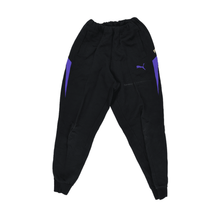 PUMA Vintage Black Purple Track Bottoms Men's Size L 42 Waist 77 Inseam Polyester