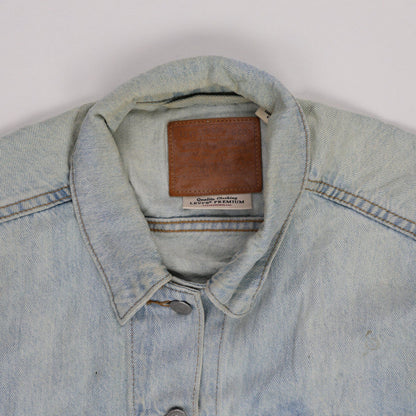 Levi's Light Blue Denim Jacket Large 100% Cotton Vintage Men's Collared Coat