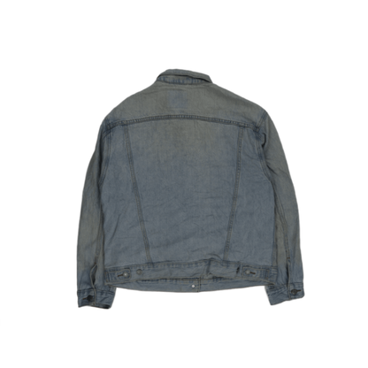 Levi's Light Blue Denim Jacket Large 100% Cotton Vintage Men's Collared Coat