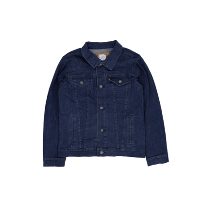 Levi's Strauss & Co Classic Denim Trucker Jacket Indigo Blue Large Cotton