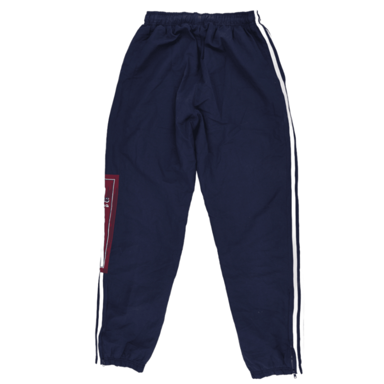 adidas Navy Blue Athletic Track Pants Small 75 cm Inseam 34 cm Waist Polyester Vintage