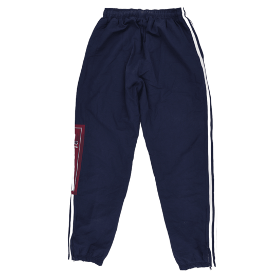 adidas Navy Blue Athletic Track Pants Small 75 cm Inseam 34 cm Waist Polyester Vintage