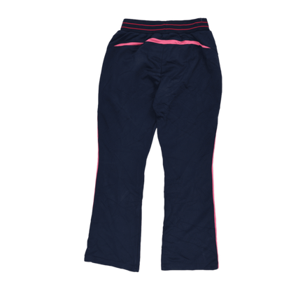 Nike Women's Track Pants Navy Pink Large 77cm Inseam 40cm Waist Polyester