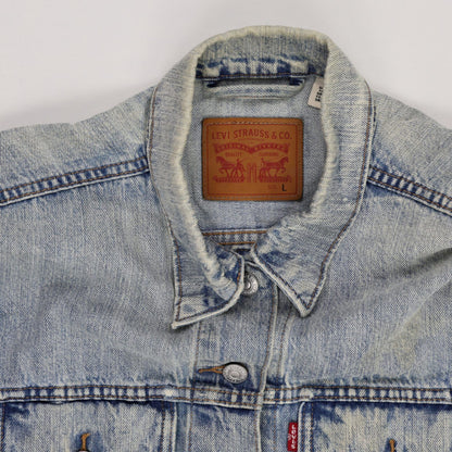 Levi's Vintage Large Light Blue Denim Trucker Jacket Cotton