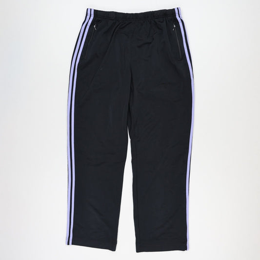 adidas Black Track Trousers Large 44 Waist 79 Inseam Polyester