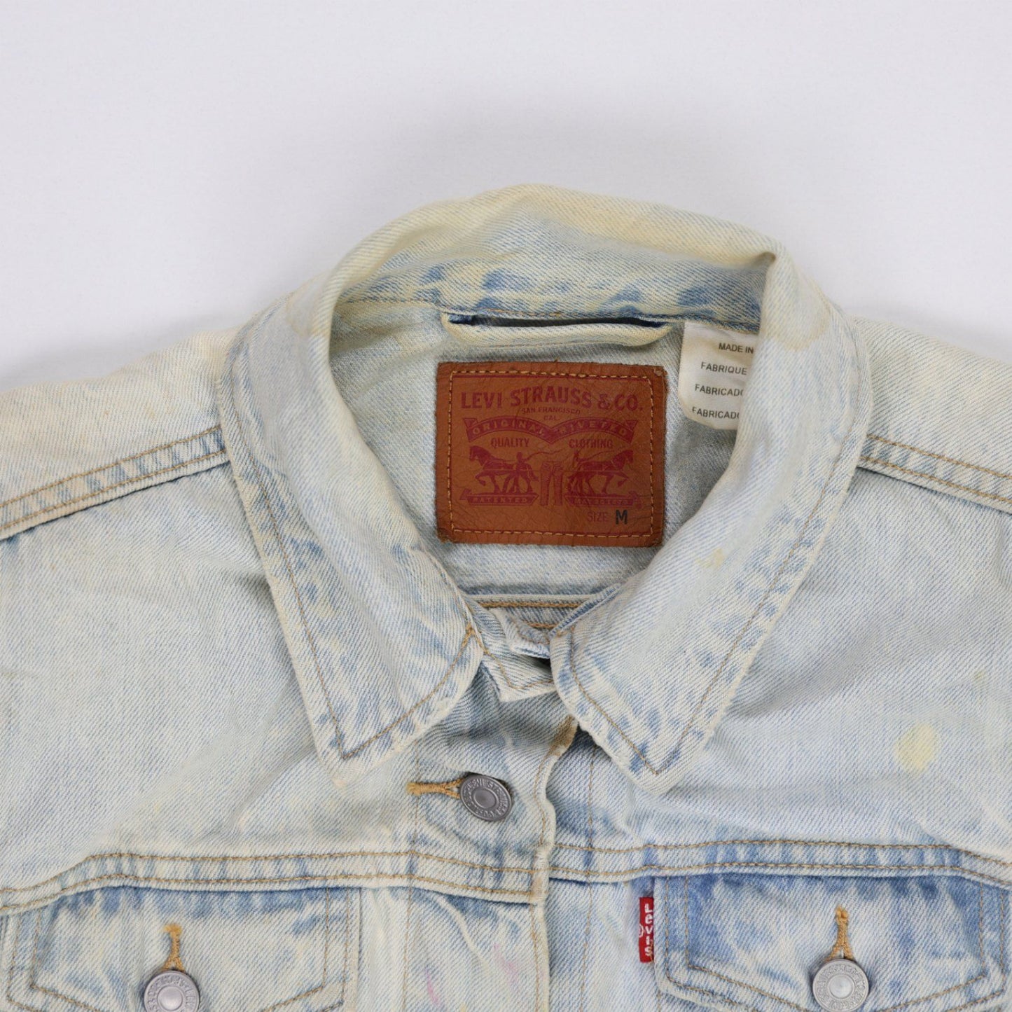 Levi's Vintage Light Blue Denim Trucker Jacket Medium Cotton
