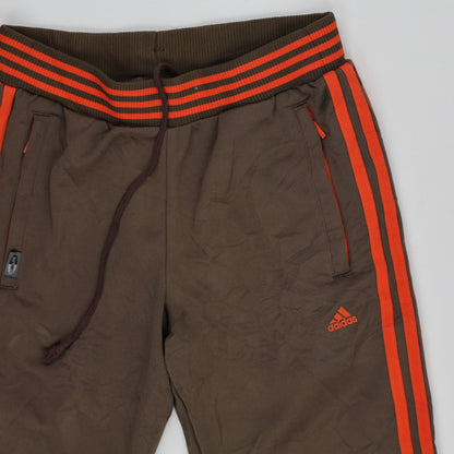 Adidas Vintage Brown Red Stripe Track Pants Large Polyester Cotton Blend
