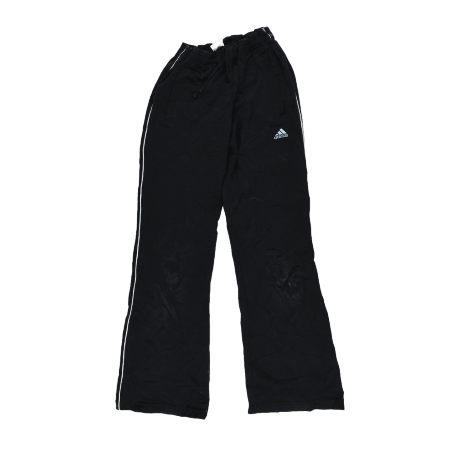 Adidas Black Track Trousers Men's Size L Polyester 80 cm Inseam 40 cm Waist